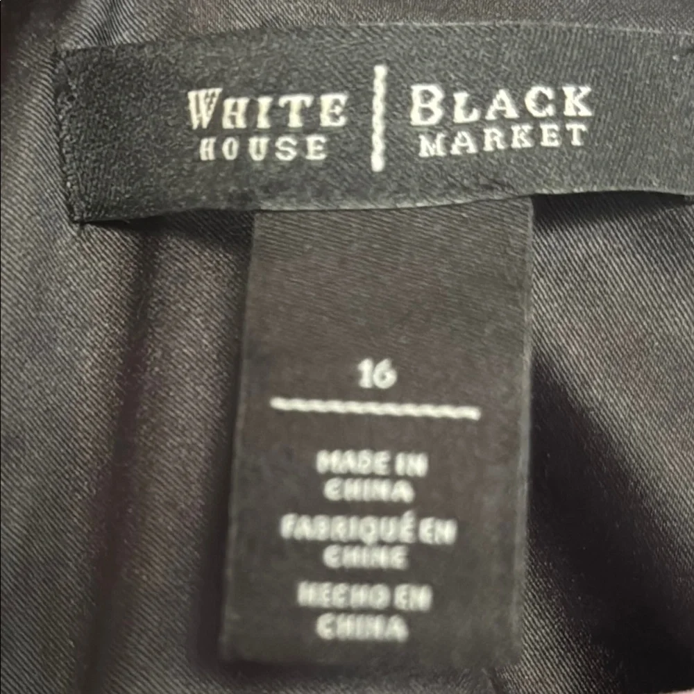 White House Black Market Black Dress with rhinestone and pearl Embellished Neck - Picture 5 of 11